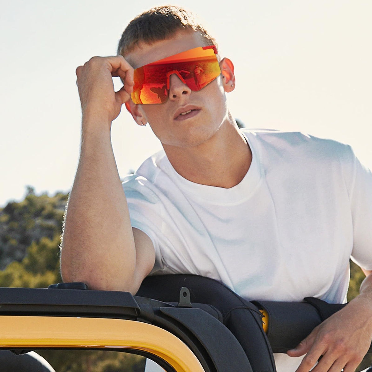 Sports Sunglasses for Men Women Youth Baseball Softball Sunglasses UV400 Protection Cycling Glasses. Kemu |Fashion Home Kitchen Beauty
