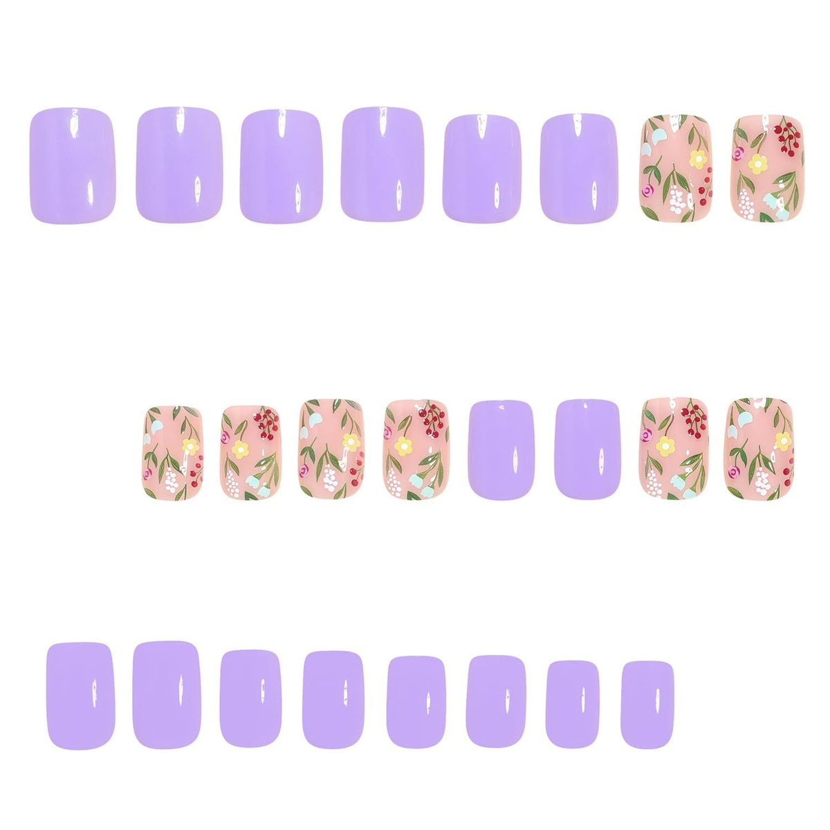 Press-on Nail Tips for Women, Perfect for Spring & Summer Occasions (light purple) Kemu |Fashion Home Kitchen Beauty