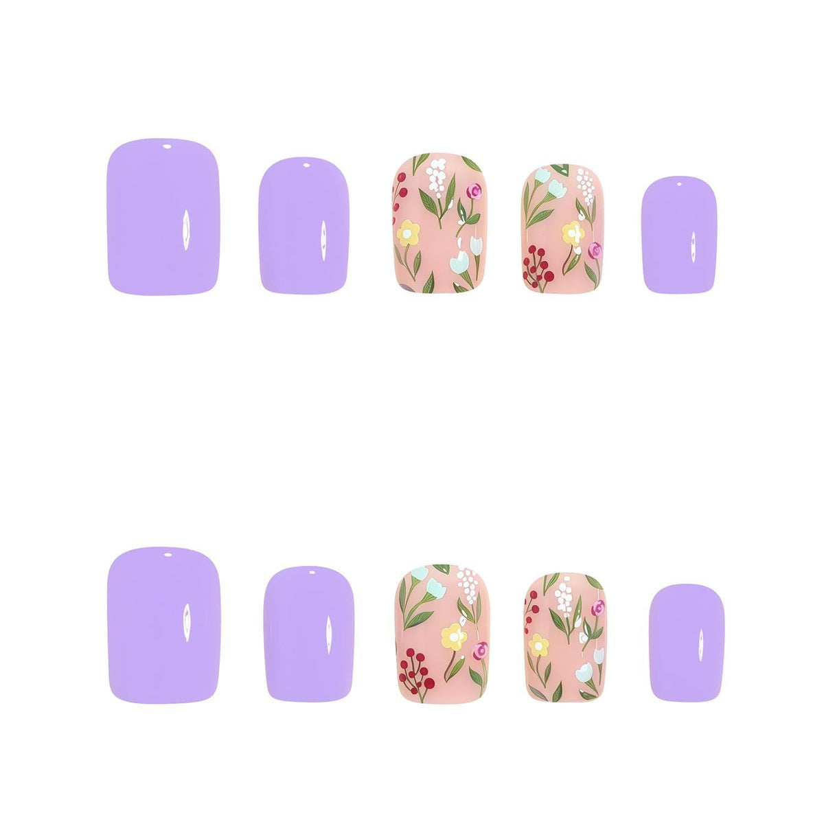 Press-on Nail Tips for Women, Perfect for Spring & Summer Occasions (light purple) Kemu |Fashion Home Kitchen Beauty