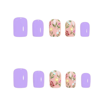 Press-on Nail Tips for Women, Perfect for Spring & Summer Occasions (light purple) Kemu |Fashion Home Kitchen Beauty