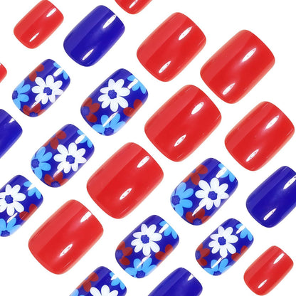 Press-On Nails Full Set for Nail Art Enthusiasts, Perfect for Daily Wear & Special Occasions (Royal Blue) Kemu |Fashion Home Kitchen Beauty