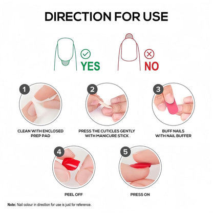 Press-on Nails for Daily Wear, Events, & DIY Manicures, Reusable & Easy to Apply At Home (Nude pink and metallic silver-white) Kemu |Fashion Home Kitchen Beauty