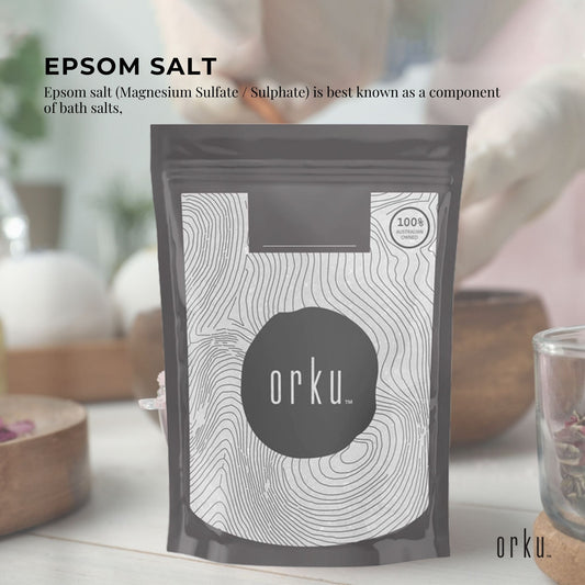 Orku 400g Epsom Salt - Magnesium Sulphate Bath Salts For Skin Body Sulfate Kemu |Fashion Home Kitchen Beauty