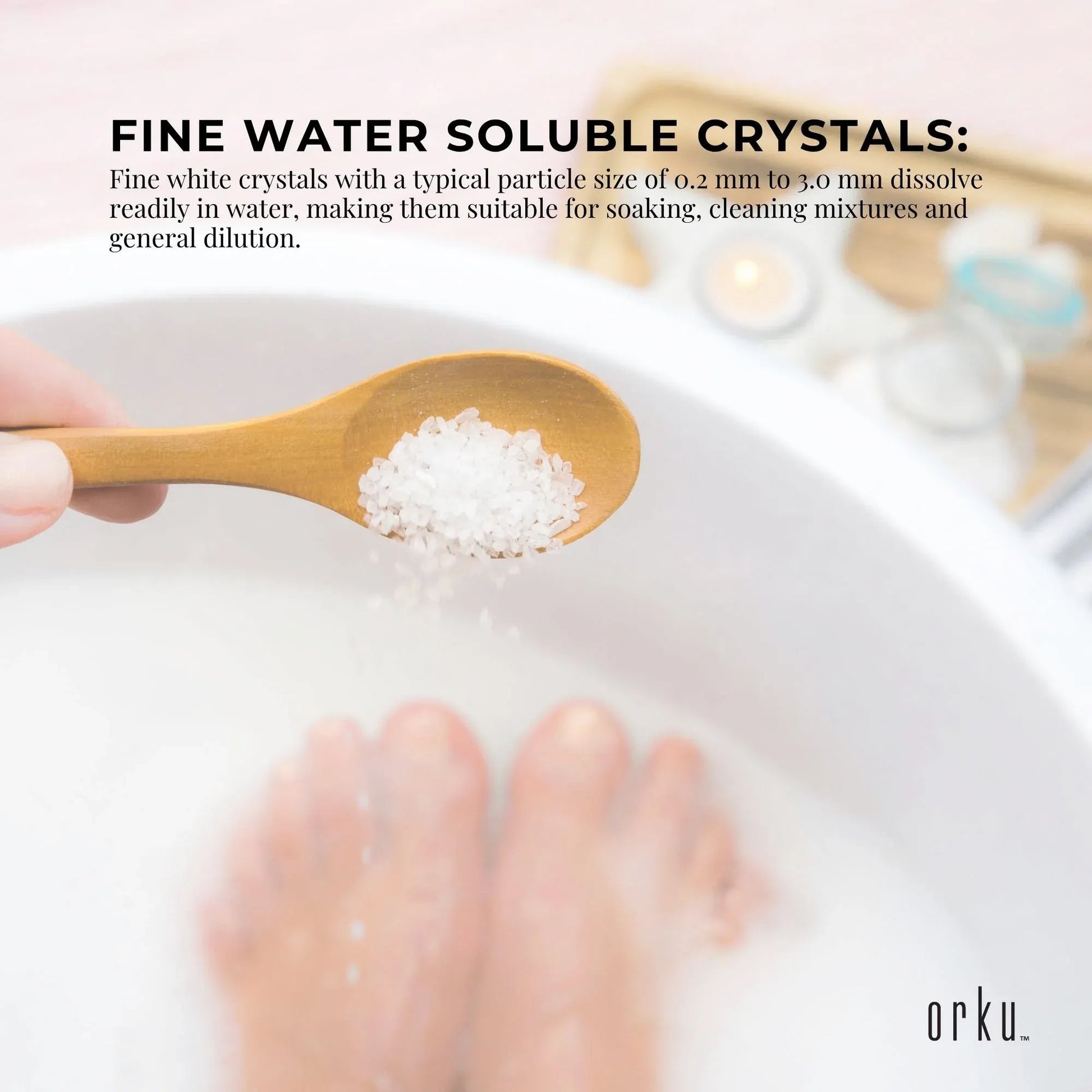 Orku 1Kg Epsom Salt Magnesium Sulphate Bath Salts Skin Body Kemu |Fashion Home Kitchen Beauty