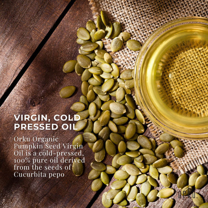 Orku 250ml Organic Pumpkin Seed Oil – Virgin Cold Pressed Unrefined Cosmetic Grade