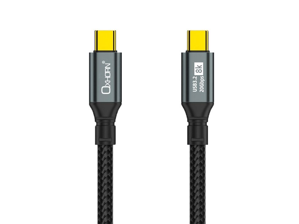 OXHORN CB-CC-3205 USB C 3.2 Gen 2x2 Cable 0.5m Kemu |Fashion Home Kitchen Beauty