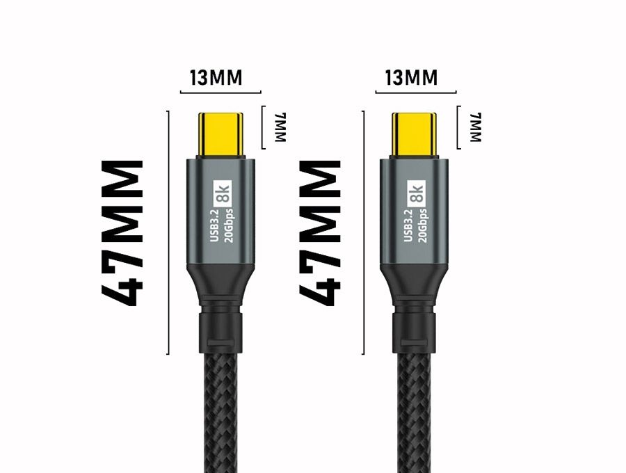 OXHORN CB-CC-3205 USB C 3.2 Gen 2x2 Cable 0.5m Kemu |Fashion Home Kitchen Beauty