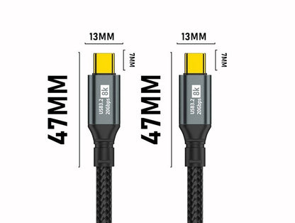 OXHORN CB-CC-322 USB C 3.2 Gen 2x2 Cable 2m Kemu |Fashion Home Kitchen Beauty