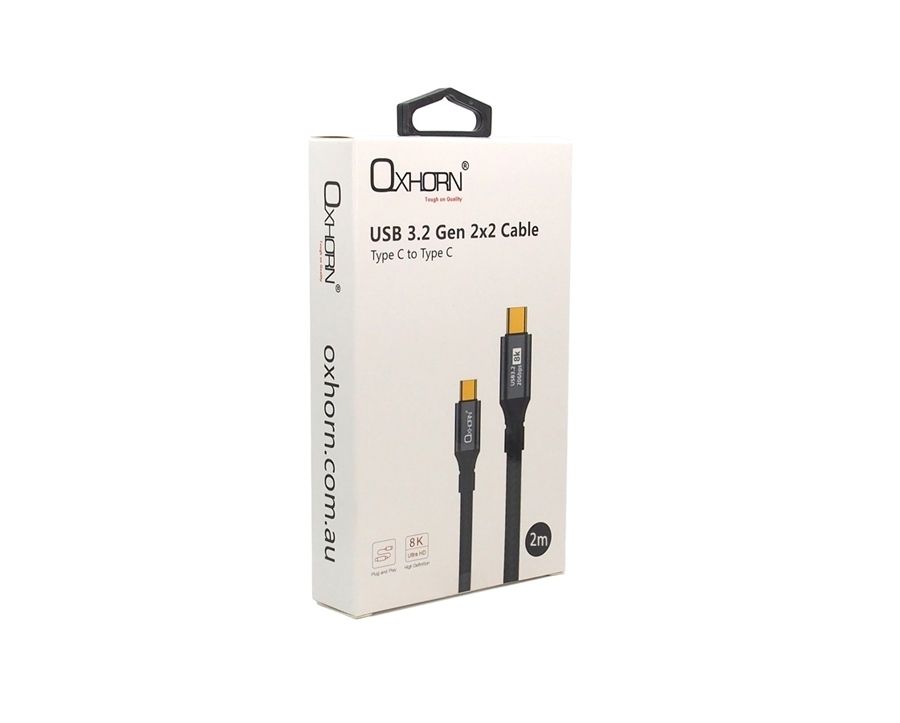 OXHORN CB-CC-322 USB C 3.2 Gen 2x2 Cable 2m Kemu |Fashion Home Kitchen Beauty