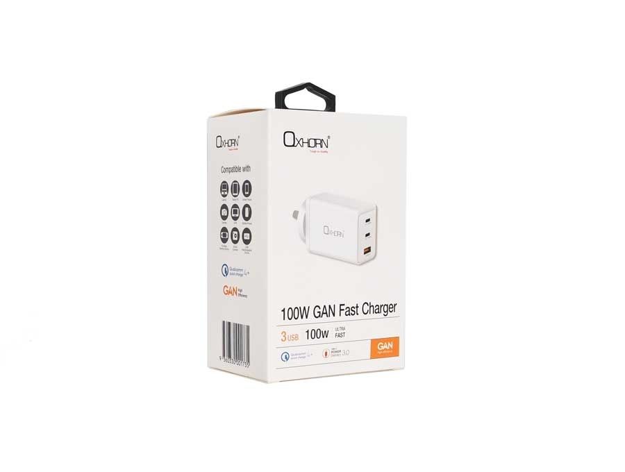OXHORN NB-PD100S PD 100W GaN Charger 3-Port Kemu |Fashion Home Kitchen Beauty