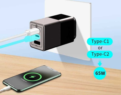 OXHORN NB-PD65CCAB PD GaN Charger 65W 3 Ports Black Kemu |Fashion Home Kitchen Beauty
