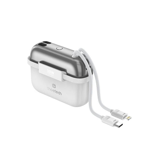 CHOETECH B812-SL WH Mini Bag Digital CCC Certified 10000mAh 30W Fast Charging Power Bank Gold with USB-C + 8-pin iPhone Cables Kemu |Fashion Home Kitchen Beauty