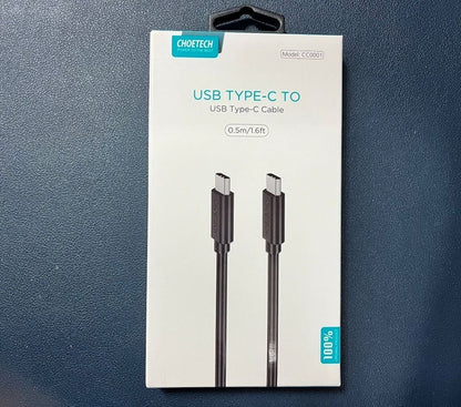 CHOETECH CC0003 USB-C to USB-C Cable 2M Black Kemu |Fashion Home Kitchen Beauty