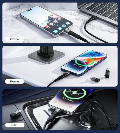 CHOETECH CR-001-GY Mfi iPhone to USB-C USB Adapter - Black Kemu |Fashion Home Kitchen Beauty