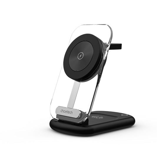 CHOETECH T618-F-BK 3-in-1 15W MagSafe Wireless fast Charger Stand for iPhone i-Watch AirPods w/ Ambient Light Kemu |Fashion Home Kitchen Beauty