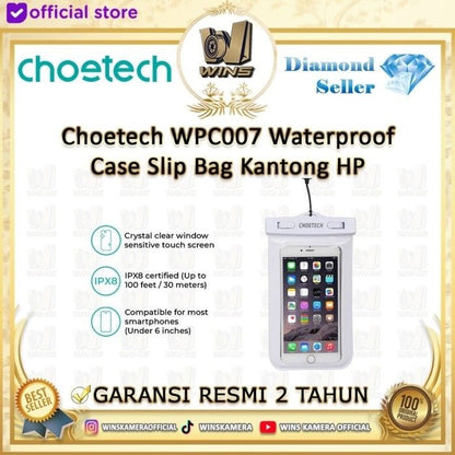 CHOETECH WPC007 Universal WaterProof Cell Phone Pouch Pouch Bag (8-inch/White) Kemu |Fashion Home Kitchen Beauty