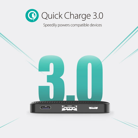 Ravpower RP-PB094 Super Slim Powerbank 10000mAh, PD 18w, QC3.0 Kemu |Fashion Home Kitchen Beauty