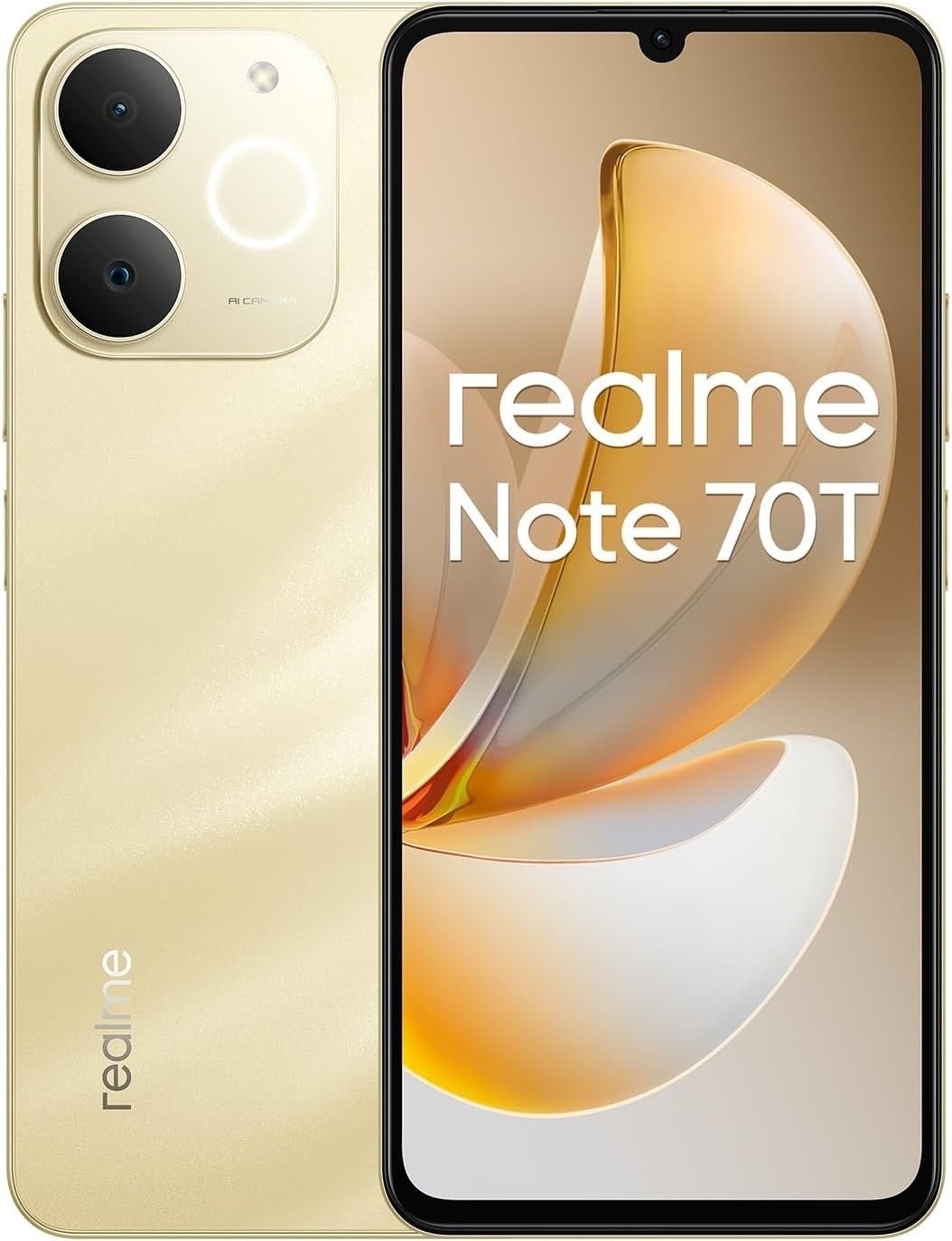 Realme Note 70T 4G Smartphone 4+256GB, Black, 6.75-inch screen, 90Hz Waterproof Kemu |Fashion Home Kitchen Beauty