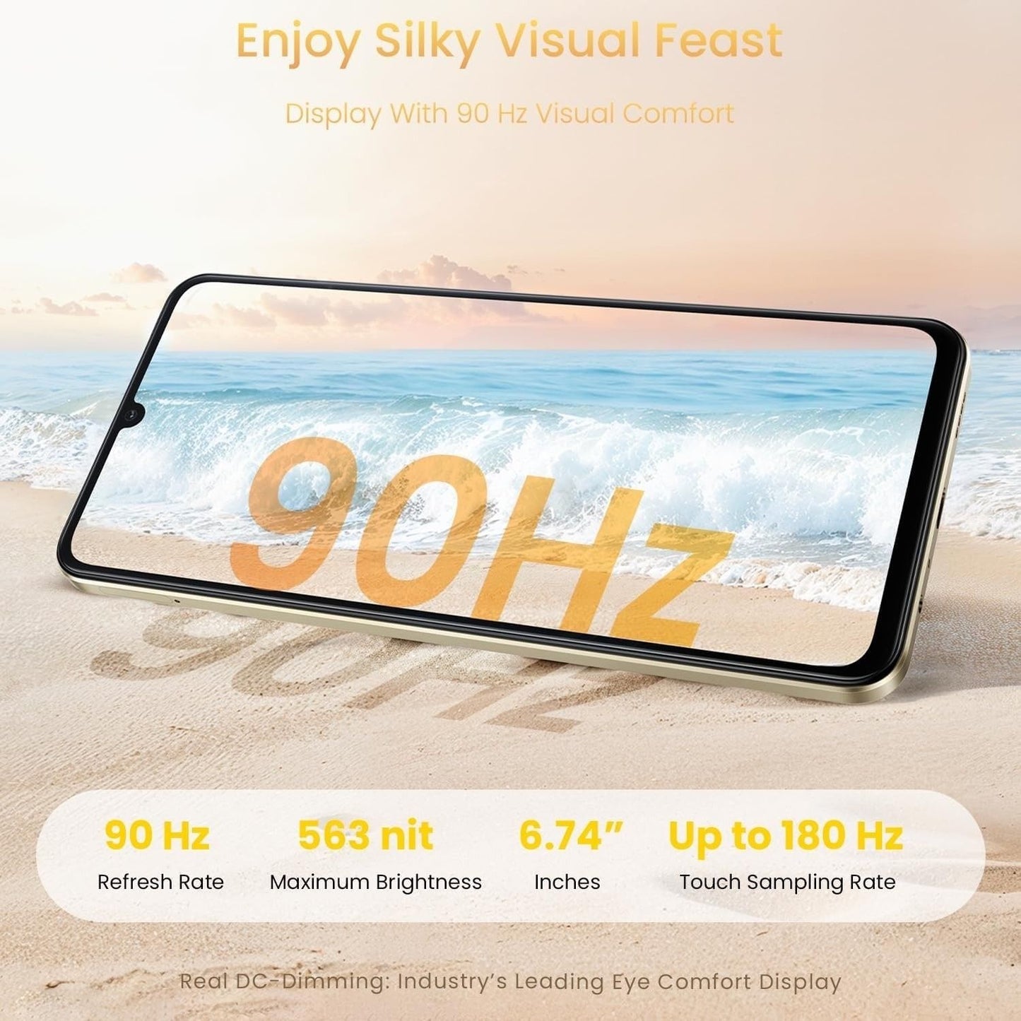 Realme Note 70T 4G Smartphone 4+256GB, Black, 6.75-inch screen, 90Hz Waterproof Kemu |Fashion Home Kitchen Beauty