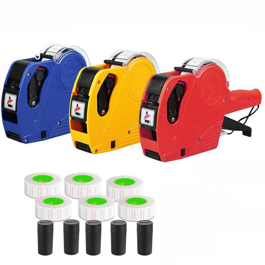 Tag Gun Labeller Kit With 6 Rolls Labels And 5 Inks Roller - Yellow Kemu |Fashion Home Kitchen Beauty