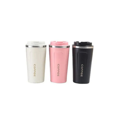Insulated Coffee Mug Vacuum Travel Cup Thermal Stainless Steel Flask Reusable 380ML - Pink Kemu |Fashion Home Kitchen Beauty