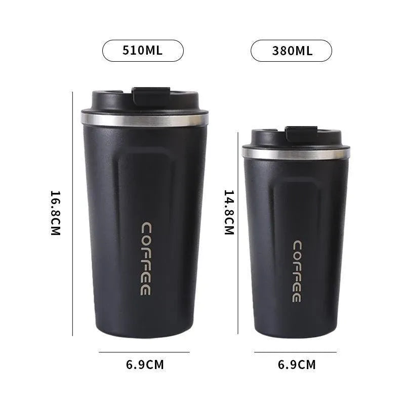 Insulated Coffee Mug Vacuum Travel Cup Thermal Stainless Steel Flask Reusable 380ML - Pink Kemu |Fashion Home Kitchen Beauty