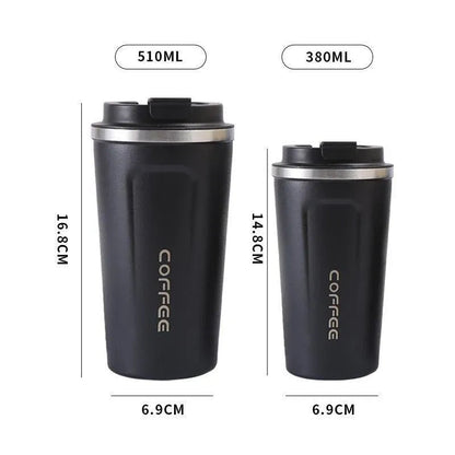 Insulated Coffee Mug Vacuum Travel Cup Thermal Stainless Steel Flask Reusable 380ML - Pink Kemu |Fashion Home Kitchen Beauty