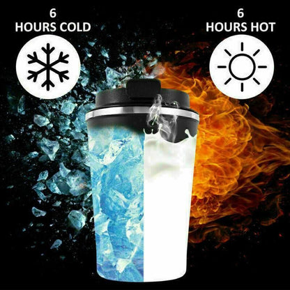Insulated Coffee Mug Vacuum Travel Cup Thermal Stainless Steel Flask Reusable 380ML - Pink Kemu |Fashion Home Kitchen Beauty