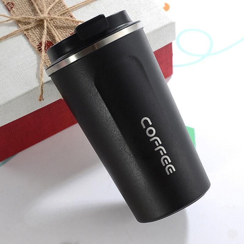 Insulated Coffee Mug Vacuum Travel Cup Thermal Stainless Steel Flask Reusable 380ML - Pink Kemu |Fashion Home Kitchen Beauty
