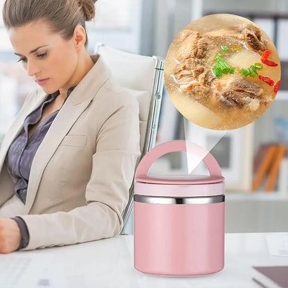1L Large Capacity Stainless Steel Insulated Lunch Box Food Container Durable - Blue Kemu |Fashion Home Kitchen Beauty
