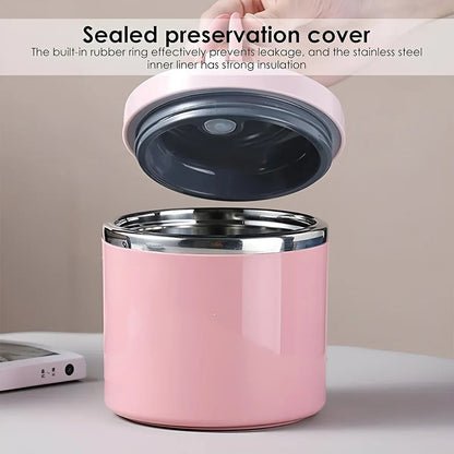1L Large Capacity Stainless Steel Insulated Lunch Box Food Container Durable - Green Kemu |Fashion Home Kitchen Beauty