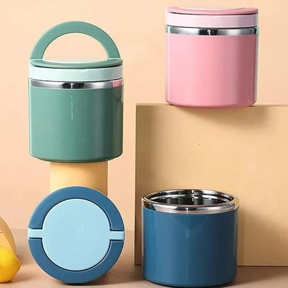 1L Large Capacity Stainless Steel Insulated Lunch Box Food Container Durable - Green Kemu |Fashion Home Kitchen Beauty