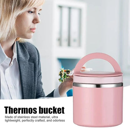 1L Large Capacity Stainless Steel Insulated Lunch Box Food Container Durable - Green Kemu |Fashion Home Kitchen Beauty