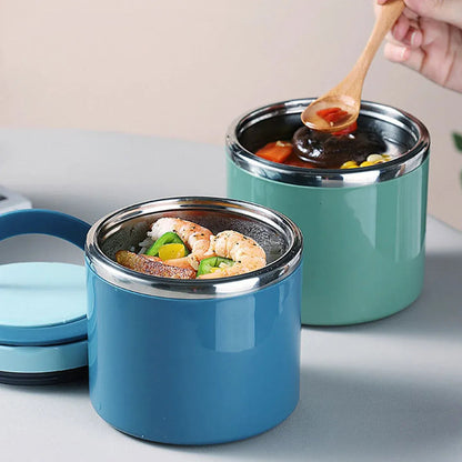1L Large Capacity Stainless Steel Insulated Lunch Box Food Container Durable - Green Kemu |Fashion Home Kitchen Beauty