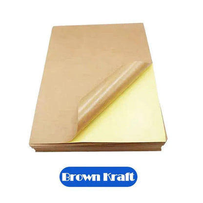 A4 Self Adhesive Sticker Paper Sheet Label Laser Inkjet Print Mailing Address - White Matte 3x9 *100 PCS