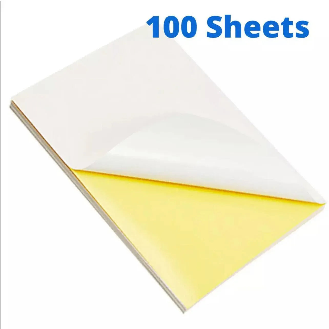 A4 Self Adhesive Sticker Paper Sheet Label Laser Inkjet Print Mailing Address - Brown Kraft*100 PCS