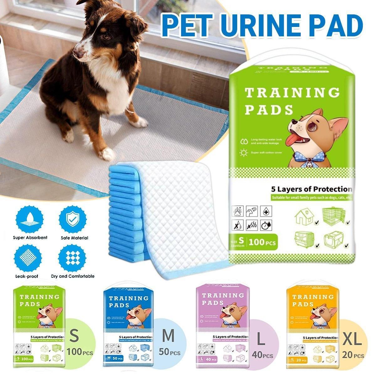 Large Puppy Dog Training Pads Pet Toilet Thickened Pee Pads Mat Indoor Absorbent - M ( 60*45cm) - 50PCS Kemu |Fashion Home Kitchen Beauty