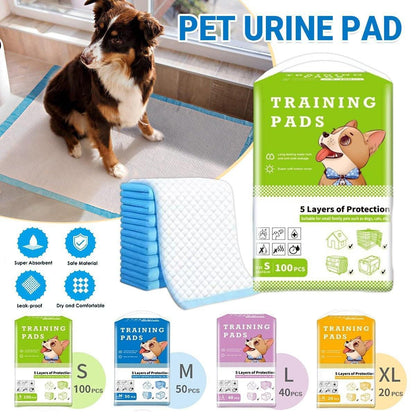 Large Puppy Dog Training Pads Pet Toilet Thickened Pee Pads Mat Indoor Absorbent - M ( 60*45cm) - 50PCS Kemu |Fashion Home Kitchen Beauty
