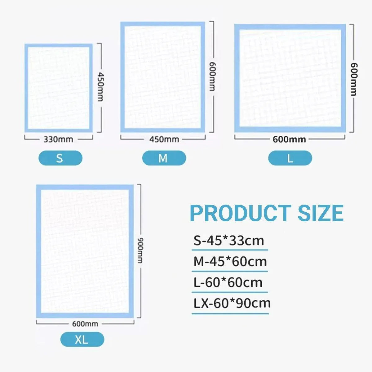 Large Puppy Dog Training Pads Pet Toilet Thickened Pee Pads Mat Indoor Absorbent - M ( 60*45cm) - 50PCS Kemu |Fashion Home Kitchen Beauty