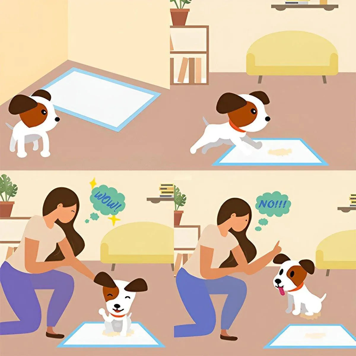 Large Puppy Dog Training Pads Pet Toilet Thickened Pee Pads Mat Indoor Absorbent - M ( 60*45cm) - 50PCS Kemu |Fashion Home Kitchen Beauty