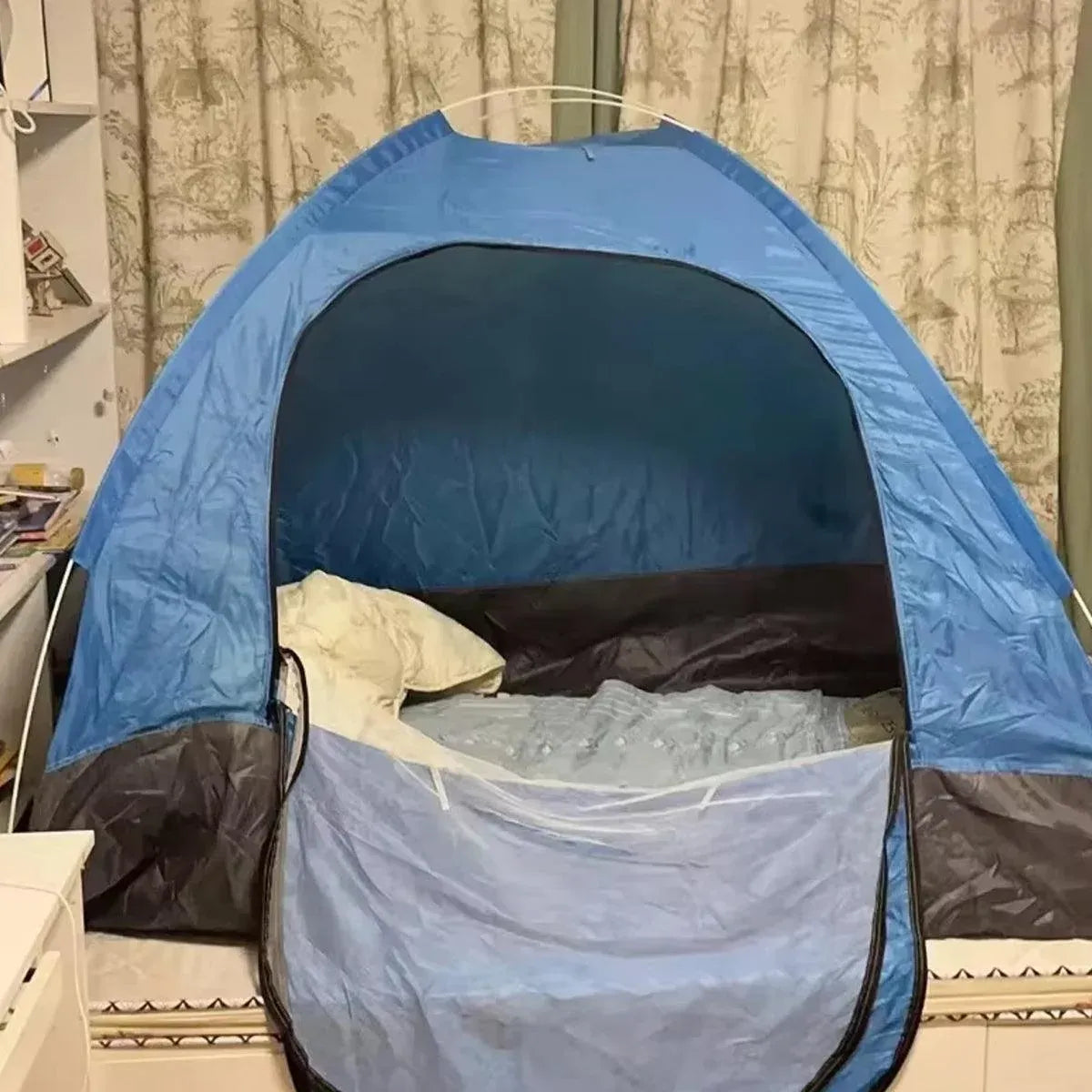 Outdoor Camping Tent Portable Sun Protection Lightweight Quick Setup Shelter - Blue 2-3 Person Kemu |Fashion Home Kitchen Beauty