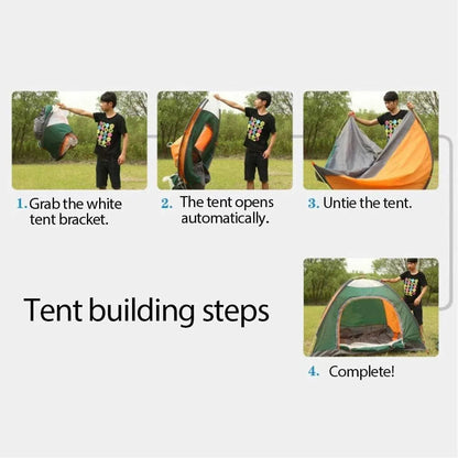 Outdoor Camping Tent Portable Sun Protection Lightweight Quick Setup Shelter - Blue 2-3 Person Kemu |Fashion Home Kitchen Beauty