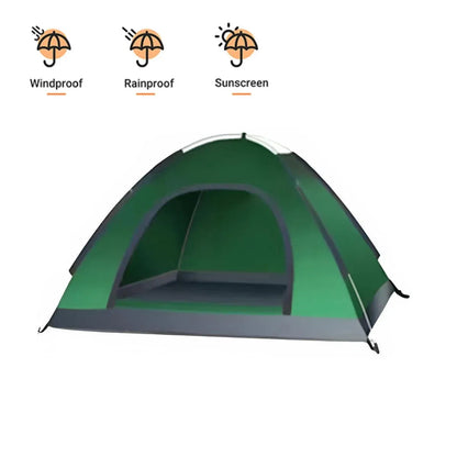 Outdoor Camping Tent Portable Sun Protection Lightweight Quick Setup Shelter - Blue 2-3 Person Kemu |Fashion Home Kitchen Beauty