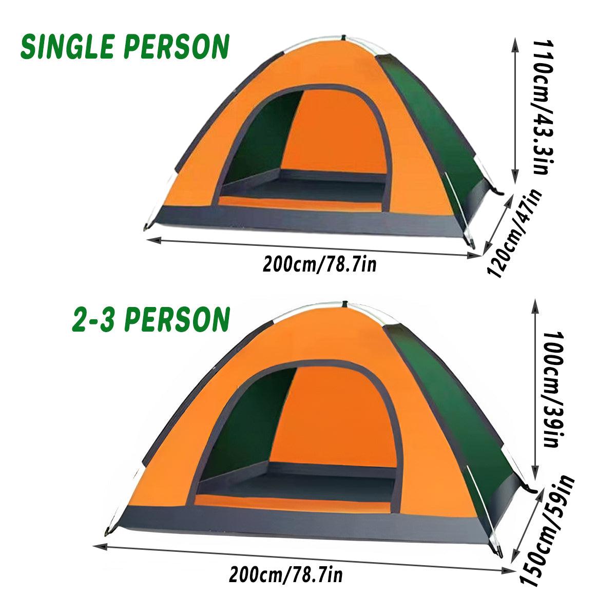 Outdoor Camping Tent Portable Sun Protection Lightweight Quick Setup Shelter - Blue 2-3 Person Kemu |Fashion Home Kitchen Beauty