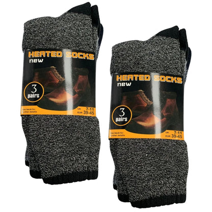 6 Pairs Mens THERMAL HEATED SOCKS Warm Winter Comfort Mens Work Size UK 7-11 Kemu |Fashion Home Kitchen Beauty