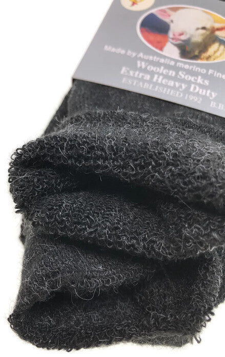 1 Pair Merino Wool Blend Work Socks Thermal Hiking Winter Warm Socks - Black - 11-14 Kemu |Fashion Home Kitchen Beauty