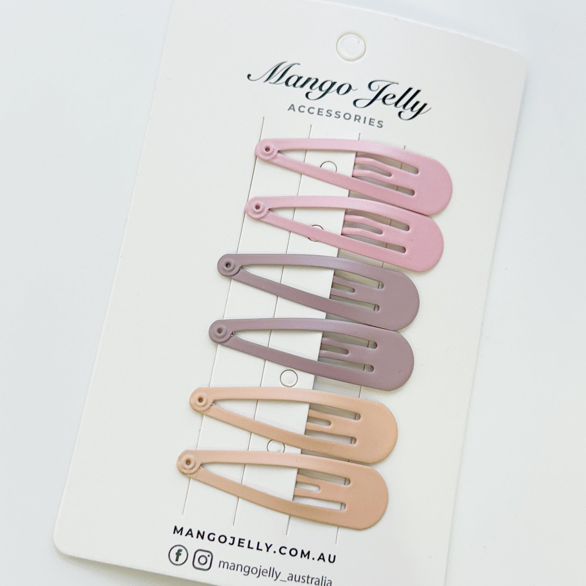 Essential Snap Hair clips - Dusty Pink - 12 Pieces Kemu |Fashion Home Kitchen Beauty