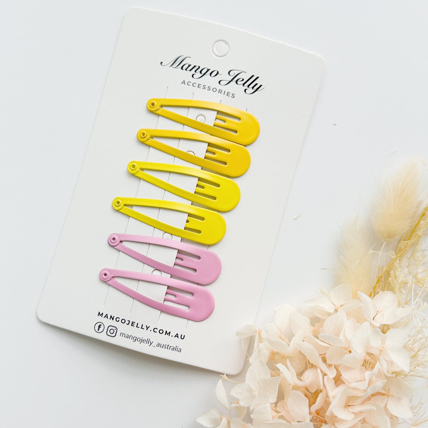 Essential Snap Hair clips - Lemon - 12 Pieces Kemu |Fashion Home Kitchen Beauty