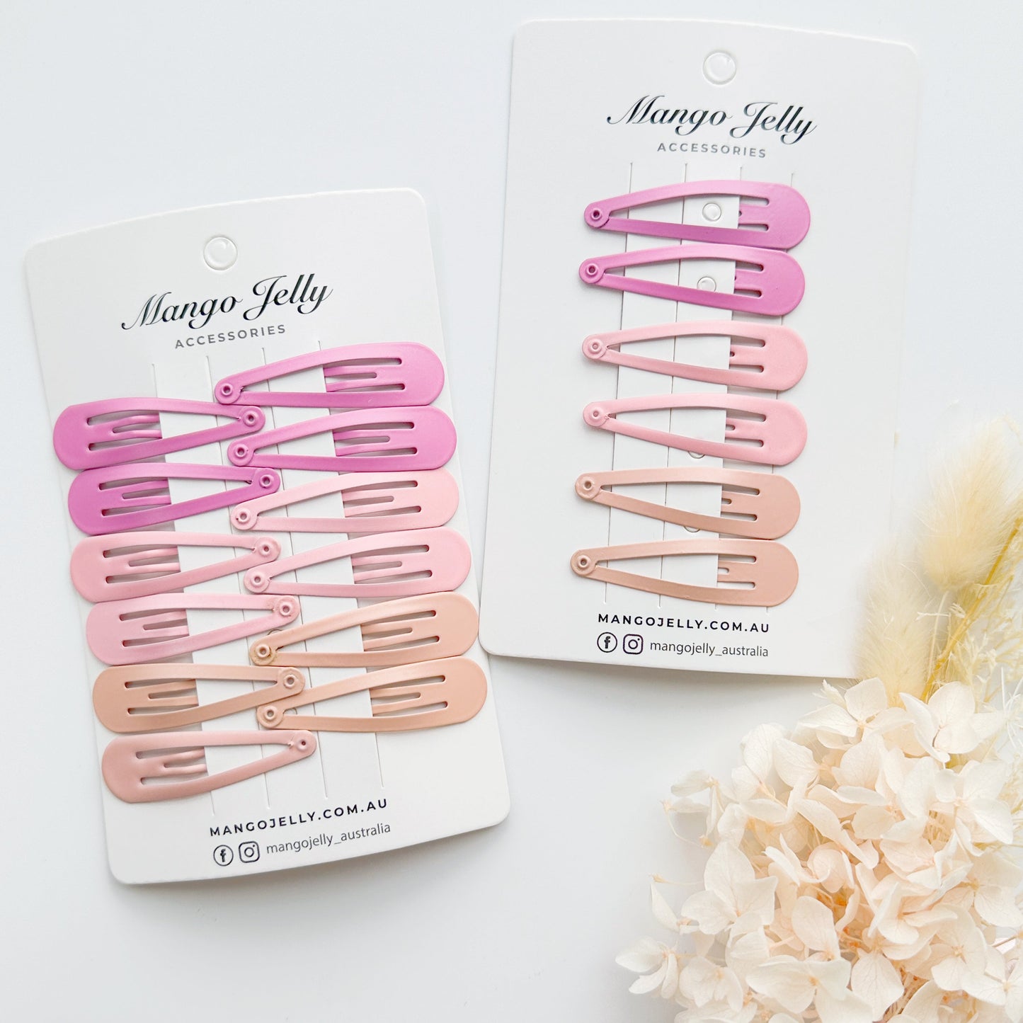 Essential Snap Hair clips - Pink - 12 Pieces Kemu |Fashion Home Kitchen Beauty