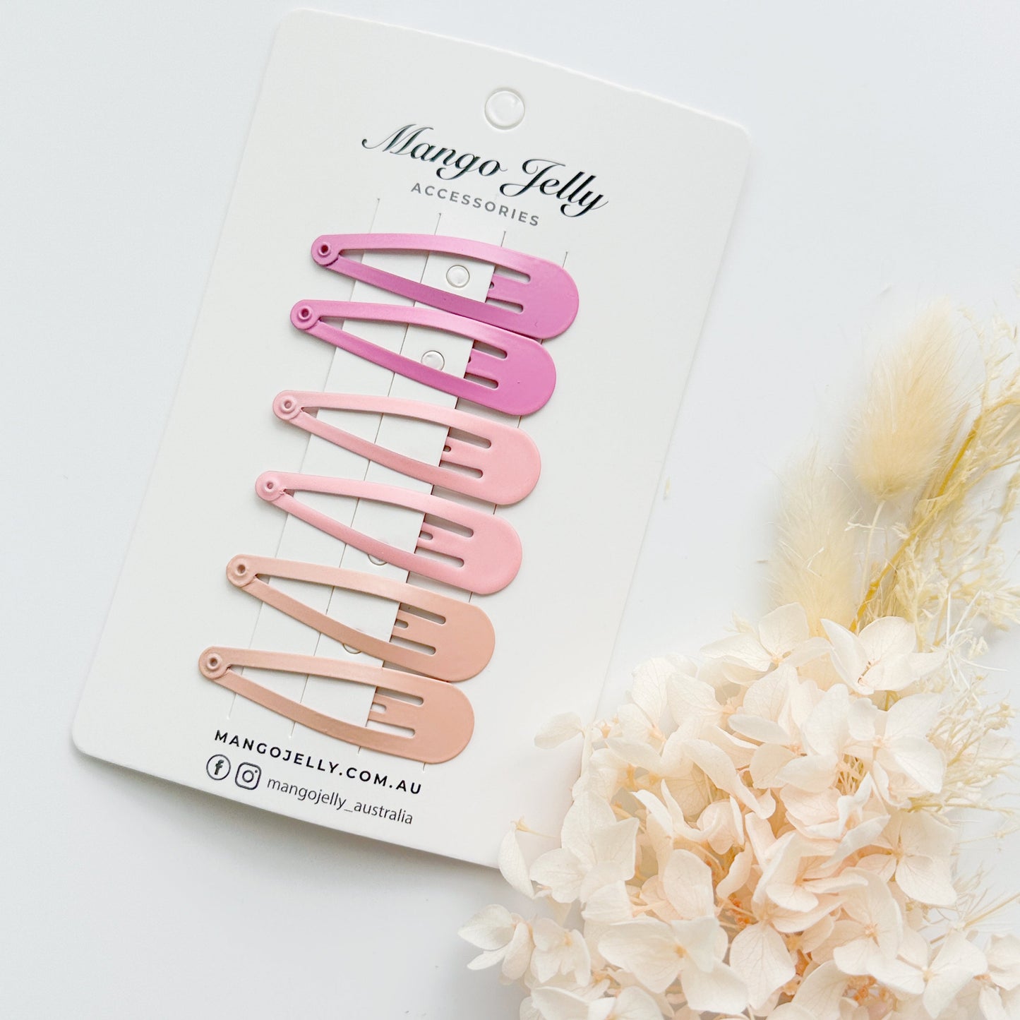 Essential Snap Hair clips - Pink - 12 Pieces Kemu |Fashion Home Kitchen Beauty